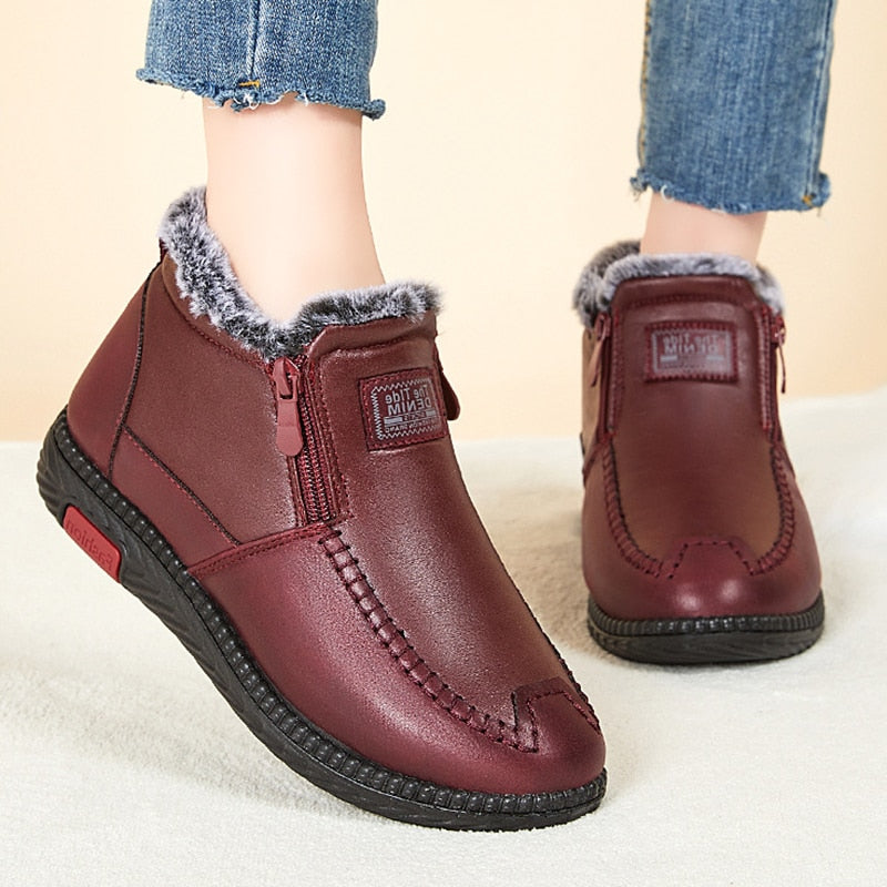 Women's Winter Ankle Leather Boot